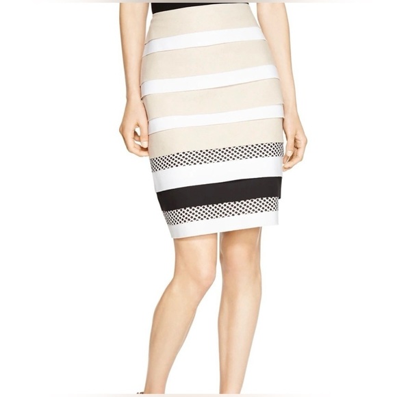 WHBM mixed media layered pencil skirt size 00 - Picture 3 of 5